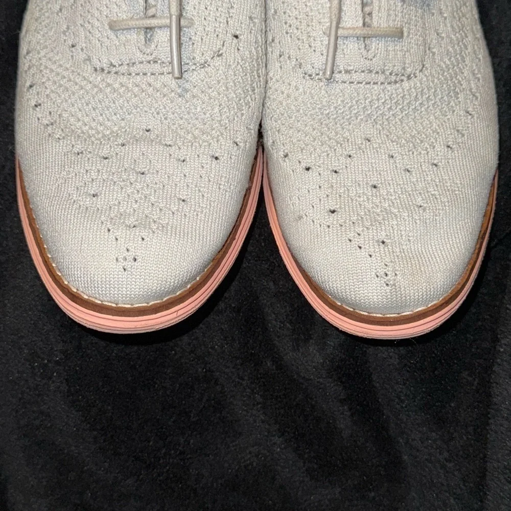 Cole Haan Cream and Pink Sneakers with Breathable Design
